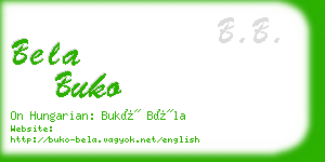 bela buko business card